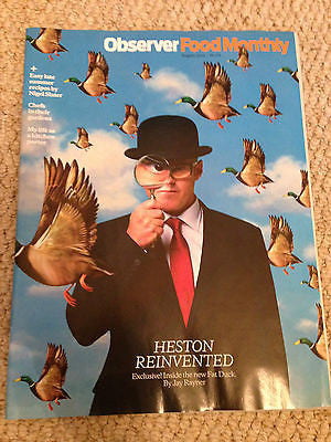 HESTON BLUMENTHAL Fat Duck PHOTO COVER OBSERVER FOOD MAGAZINE AUGUST 2015