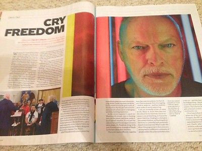 Pink Floyd DAVE GILMOUR PHOTO INTERVIEW INDEPENDENT MAGAZINE AUGUST 2015 NEW