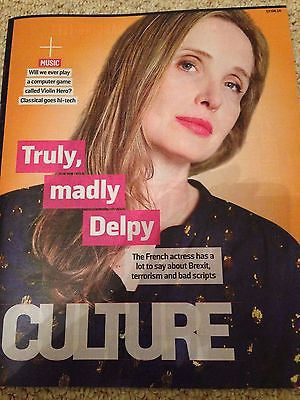 JULIE DELPY PHOTO COVER INTERVIEW CULTURE MAGAZINE AUG 2016 DRAKE ELVIS PRESLEY