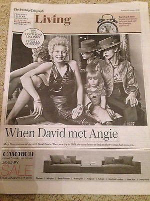 Angie DAVID BOWIE Mary Finnigan PHOTO COVER Interview UK Telegraph Living 2016