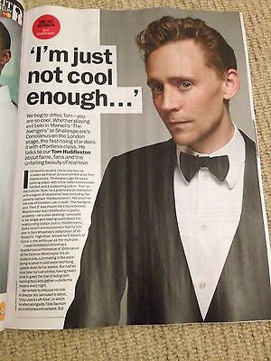 TOM HIDDLESTON interview LOKI THOR HUNK UK Time Out Magazine Feb 2014 BRAND NEW