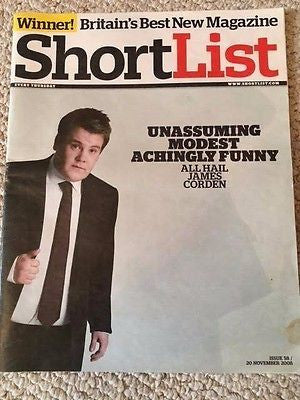 UK Shortlist Magazine November 2008 James Corden Sir Roger Moore