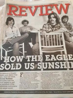 THE EAGLES Glenn Frey PHOTO UK COVER EXPRESS REVIEW JANUARY 2016