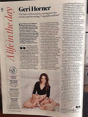 THE SPICE GIRLS Geri Halliwell Horner Photo Interview Sunday Times Magazine 2017