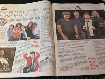 AC/DC BRIAN JOHNSON STEVIE YOUNG ANGUS CLIFF WILLIAMS PHOTO INTERVIEW JULY 2015