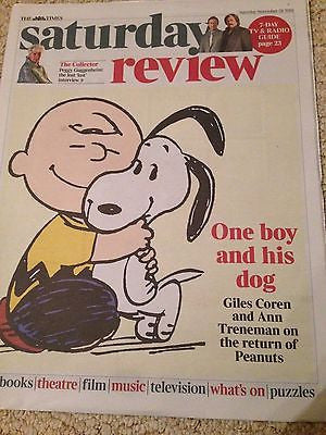 (UK) TIMES REVIEW NOV 2015 PEANUTS ALLAN CLAYTON PEGGY GUGGENHEIM ANDREW SCOTT