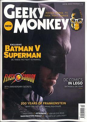 GEEKY MONKEY (UK) Magazine 2016 BATMAN VS SUPERMAN PHOTO COVER FLASH GORDON