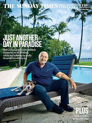 Genesis PHIL COLLINS - PHOTO COVER Sunday Times UK magazine October 2016