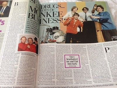 PETER TORK & MICKY DOLENZ - THE MONKEES WEEKEND MAGAZINE - AUG 2015