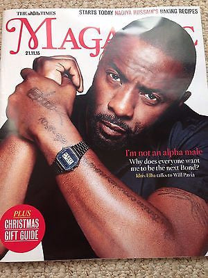 Luther IDRIS ELBA PHOTO COVER INTERVIEW UK TIMES MAGAZINE November 2015 NEW