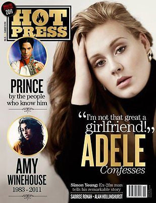 ADELE - Photo Cover Interview HOT PRESS MAGAZINE 2011 - AMY WINEHOUSE PRINCE