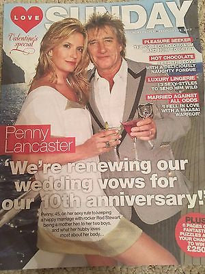 UK Sunday Magazine February 2017 Penny Lancaster Rod Stewart Photo Interview