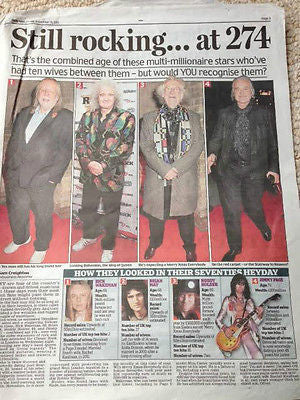 Noddy Holder Slade Jimmy Page Photo News article 2015
