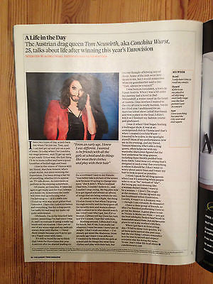 Sunday Times magazine AUG 2014 Michael Palin Diaries Conchita Wurst Ian McEwan