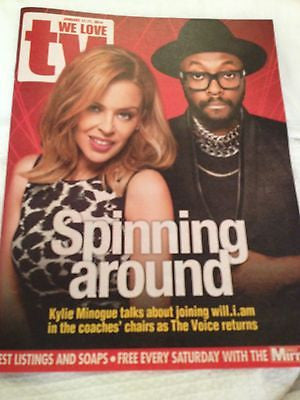 UK We Love TV Magazine Will.i.am Kylie Minogue  THE VOICE Promo Cover Clippings