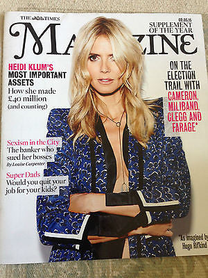 UK TIMES MAGAZINE - HEIDI KLUM - BARBARA HEPWORTH - BURT BACHARACH - MAY 2015