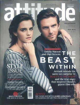 UK Attitude Magazine April 2017 Emma Watson Dan Stevens Beauty and the Beast