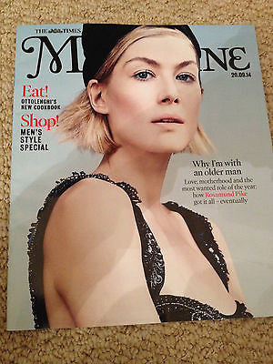 TIMES MAGAZINE SEPT 2014 ROSAMUND PIKE BERNARD SUMNER IAN CURTIS NICOLAS CAGE