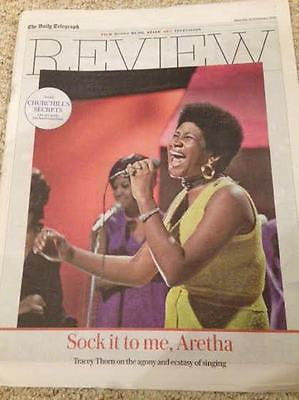 ARETHA FRANKLIN PHOTO COVER TELEGRAPH REVIEW 02/2016 TRACEY THORN MICHAEL GAMBON