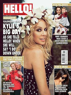UK Hello! magazine - October 2016 KYLIE MINOGUE PHOTO COVER INTERVIEW