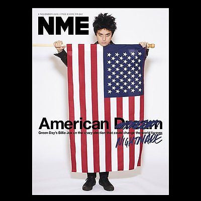 GREEN DAY - Photo Cover Interview NME UK magazine November 2016