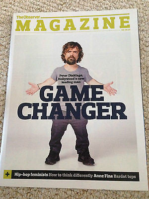 Games of Thrones PETER DINKLAGE PHOTO INTERVIEW OBSERVER MAGAZINE AUGUST 2015
