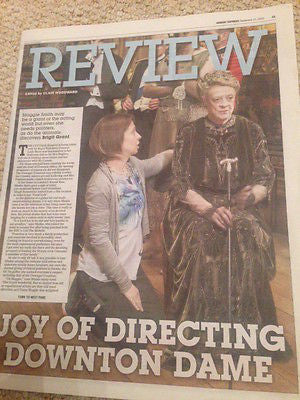 SUNDAY EXPRESS REVIEW SEPTEMBER 2015 MAGGIE SMITH DOWNTON ABBEY PHOTO COVER