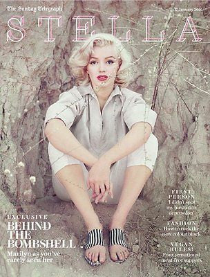 (UK) STELLA MAGAZINE JANUARY 2016 MARILYN MONROE PHOTO COVER EXCLUSIVE