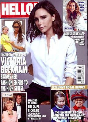UK Hello! magazine - Oct 2016 VICTORIA BECKHAM Princess Charlotte Cliff Richard