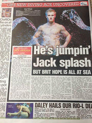 UK Jack Laugher Newspaper UK Photo interview August 2015