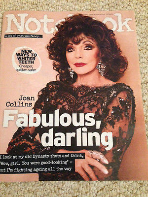UK Joan Collins Notebook Magazine Promo Clippings Interview August 2015 NEW