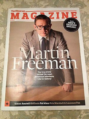 Sherlock MARTIN FREEMAN Photo Cover interview OBSERVER MAGAZINE January 2015