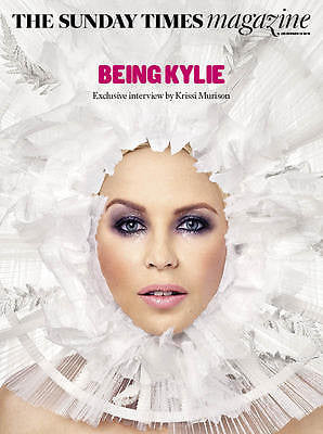 KYLIE MINOGUE - PHOTO COVER Interview Sunday Times UK magazine December 2016