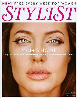 ANGELINA JOLIE Photo Cover interview STYLIST MAGAZINE 7 October 2009 Issue 1