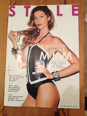 GISELE BUNDCHEN UK STYLE PHOTO COVER OCTOBER 2014 ONE DAY ONLY MAGAZINE