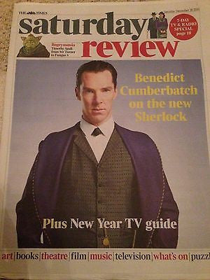 Sherlock BENEDICT CUMBERBATCH PHOTO COVER INTERVIEW TIMES DECEMBER 2015