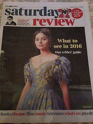 QUEEN VICTORIA Jenna Louise Coleman Photo Cover Times Review January 2016