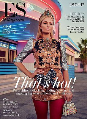 ES Magazine 28 April 2017 Paris Hilton Photo Cover Interview NEW