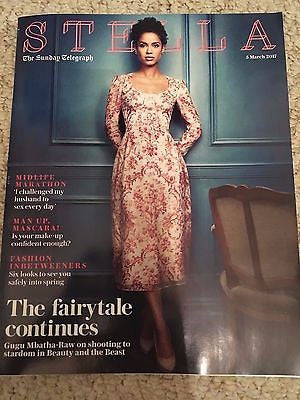 UK Stella Magazine March 2017 Gugu Mbatha-Raw Beauty and The Beast Photo Cover