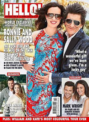 (UK) HELLO Magazine April 2016 RONNIE & SALLY WOOD Rolling Stones Photo Cover