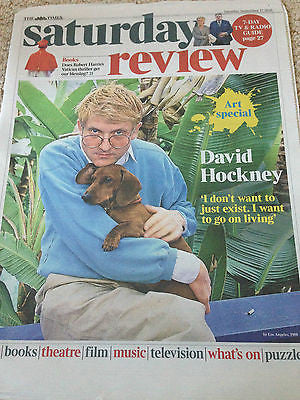 (UK) TIMES REVIEW SEPT 2016 DAVID HOCKNEY PHOTO COVER INTERVIEW