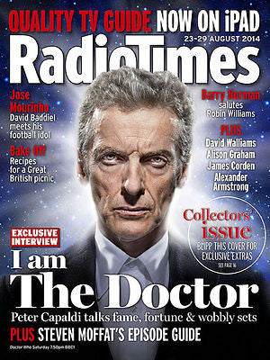 Doctor Who PETER CAPALDI PHOTO COVER RADIO TIMES MAGAZINE 23 AUGUST 2014 NEW