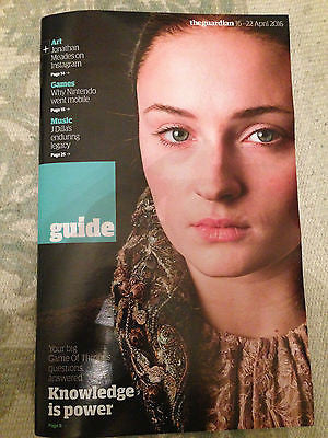 Guide Magazine April 2016 Sophie Turner Game of Thrones King Robert Mapplethorpe