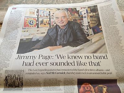 JIMMY PAGE interview LED ZEPPELIN UK 1 DAY ISSUE MAY 2014