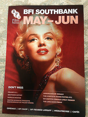 MARILYN MONROE BFI SOUTHBANK PROMO UK FLYER - MAY-JUNE 2015 - BRAND NEW