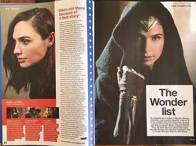 NME Magazine June 2017 Wonder Woman Gal Gadot Photo Cover Interview