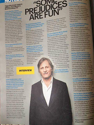 UK FASHION MAGAZINE SEPT 2016 VIGGO MORTENSEN PHOTO INTERVIEW ED HARRIS