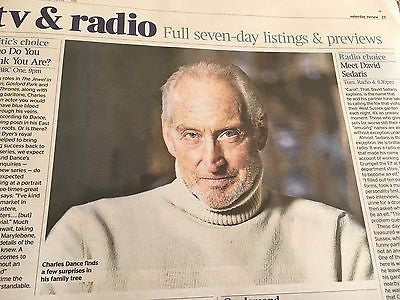UK Times Review July 1 2017 Aidan Turner Charles Dance