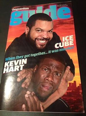 Ride Along 2 ICE CUBE & KEVIN HART PHOTO COVER INTERVIEW GUIDE MAGAZINE JAN 2016