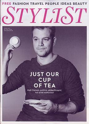 JASON BOURNE - MATT DAMON PHOTO INTERVIEW Stylist UK Cover magazine July 2016
